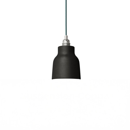 Suspension COPPA forme vase en céramique peinte en Noir