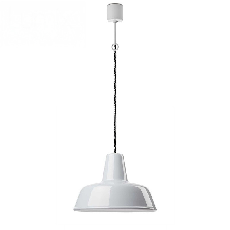 Suspension émaillée style Bistrot industriel 300 mm de diamètre - Gics réédition Suspension émaillée style Bistrot industriel 300 mm de diamètre - Gics réédition