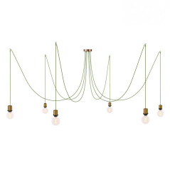Médusa version Bronze Satiné câble vert foncé