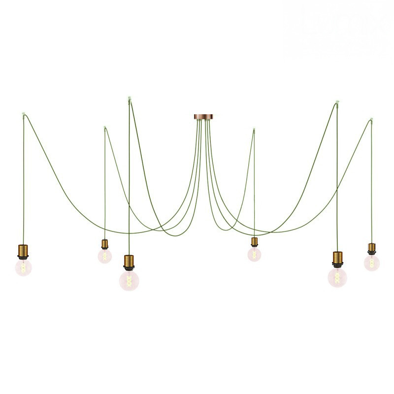 Médusa version Bronze Satiné câble vert foncé