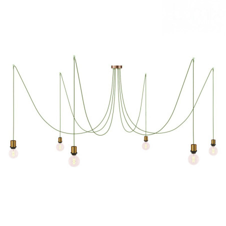 Médusa version Bronze Satiné câble vert foncé