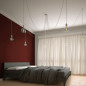 Suspension multiple OCTOPUS 7 métal - Câble textile extra-souple BLANC Suspension multiple OCTOPUS 7 métal - Câble textile extra-souple BLANC