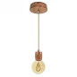 Suspension prestige porte-douille bombé et rosace bois chêne blanc - finitions métal au choix Suspension prestige porte-douille bombé et rosace bois chêne blanc - finitions métal au choix