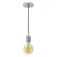 Suspension simple douille ciment finition chromée