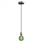 Suspension simple porte-douille et rosace inox satiné - dispositif à bague pour montage abat-jour de votre choix
