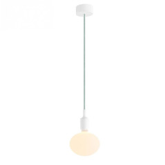 Suspension simple porte-douille et rosace silicone Blanc