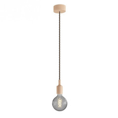 Suspension simple porte-douille et rosace silicone Noisette