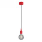 Suspension simple porte-douille et rosace silicone Rouge Suspension simple porte-douille et rosace silicone Rouge