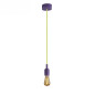 Suspension simple porte-douille et rosace silicone Violet Suspension simple porte-douille et rosace silicone Violet