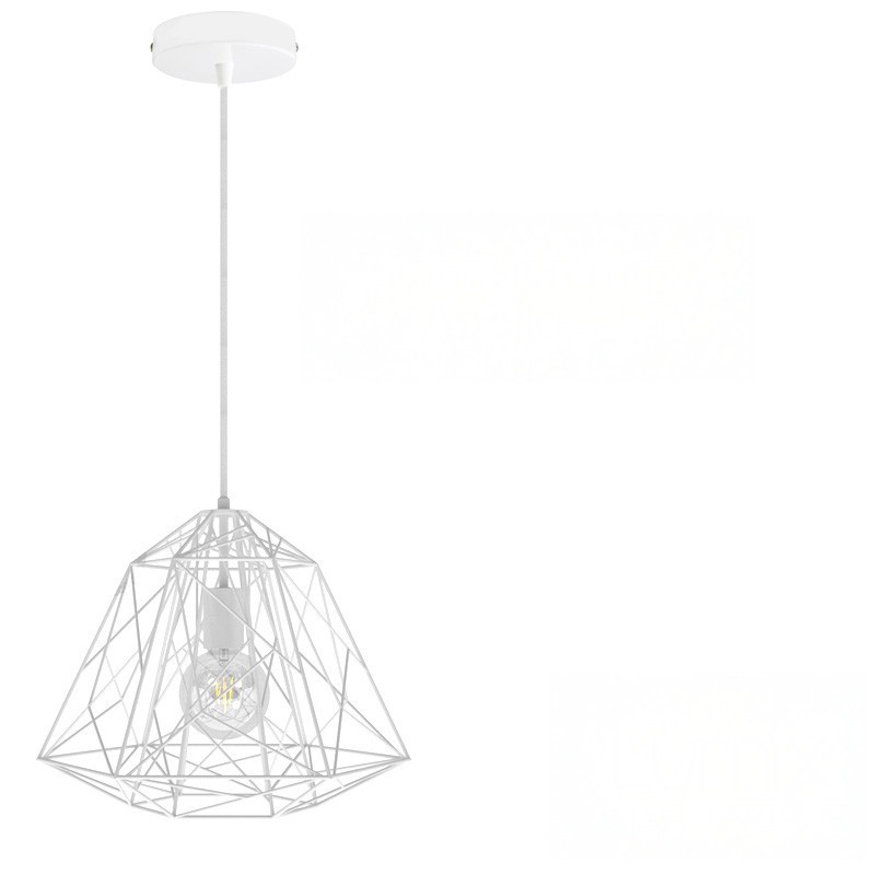 Suspension Sky Apollo grande cage en métal blanc - douille E27 Suspension Sky Apollo grande cage en métal blanc - douille E27