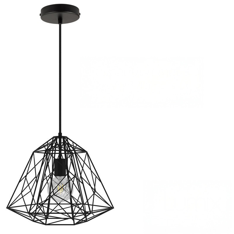 Suspension Sky Apollo grande cage en métal noir - douille E27 Suspension Sky Apollo grande cage en métal noir - douille E27