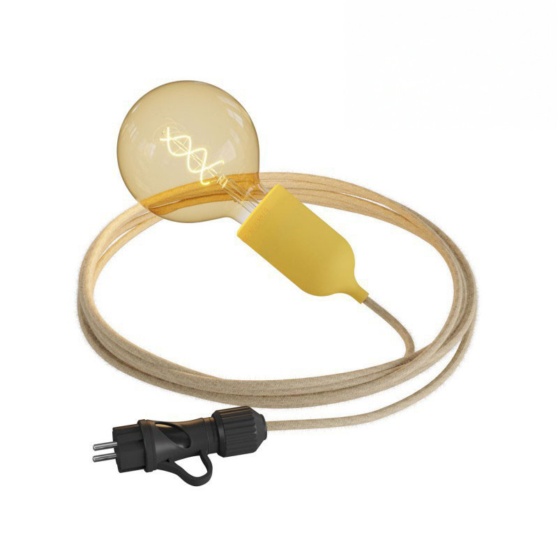 Lampe baladeuse à suspendre utilisable à l'extérieur - De 3 à 10 mètres de câble textile IP65