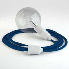 Lampe baladeuse E27 câble textile VERT LIME, douille thermoplastique avec interrupteur intégré