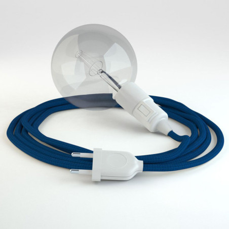 Lampe baladeuse E27 câble textile VERT LIME, douille thermoplastique avec interrupteur intégré