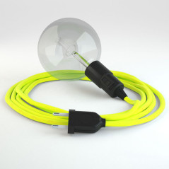 Lampe baladeuse E27 fil jaune fluo