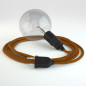 Lampe baladeuse câble textile WHISKEY, douille bakélite noire E27 avec interrupteur intégré Lampe baladeuse câble textile WHISKEY, douille bakélite noire E27 avec interrupteur intégré