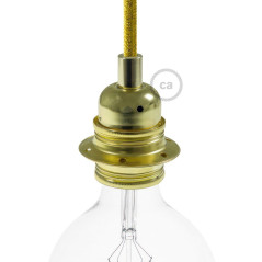 Suspension DISCUS Saphir disque métal peint blanc et verni