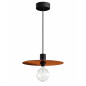 Suspension disque aluminium effet cuivre brossé pour l'extérieur couvert ou non couvert en IP65 Suspension disque aluminium effet cuivre brossé pour l'extérieur couvert ou non couvert en IP65