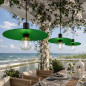 Suspension disque aluminium vert feuille pour l'extérieur couvert ou non couvert en IP65 Suspension disque aluminium vert feuille pour l'extérieur couvert ou non couvert en IP65