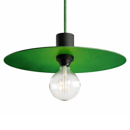 Zoom Suspension disque vert et douille et porte-douille noires