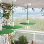 Suspension disque aluminium vert feuille pour l'extérieur couvert ou non couvert en IP65 Suspension disque aluminium vert feuille pour l'extérieur couvert ou non couvert en IP65