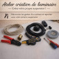Atelier création de luminaire – Créez votre propre luminaire : LAMPE À SUSPENDRE TYPE LAMPE BALADEUSE Atelier création de luminaire – Créez votre propre luminaire : LAMPE À SUSPENDRE TYPE LAMPE BALADEUSE