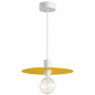 Suspension disque aluminium jaune pour l'extérieur couvert ou non couvert en IP65 Suspension disque aluminium jaune pour l'extérieur couvert ou non couvert en IP65