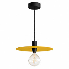 Suspension disque aluminium jaune pour l'extérieur couvert ou non couvert en IP65