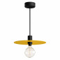 Suspension disque aluminium jaune pour l'extérieur couvert ou non couvert en IP65 Suspension disque aluminium jaune pour l'extérieur couvert ou non couvert en IP65