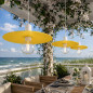 Suspension disque aluminium jaune pour l'extérieur couvert ou non couvert en IP65 Suspension disque aluminium jaune pour l'extérieur couvert ou non couvert en IP65