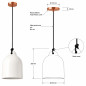 Suspension céramique blanche forme cloche Suspension céramique blanche forme cloche