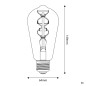 Ampoule LED Dorée Ligne 5V Filament à spirale Edison ST64 1,3W 80Lm E27 2500K Dimmable - B01 Ampoule LED Dorée Ligne 5V Filament à spirale Edison ST64 1,3W 80Lm E27 2500K Dimmable - B01