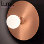 Applique HELIOS murale ou en plafonnier disque composite aluminium 3mm effet cuivre brossé 30 cm ou 22 cm Applique HELIOS murale ou en plafonnier disque composite aluminium 3mm effet cuivre brossé 30 cm ou 22 cm