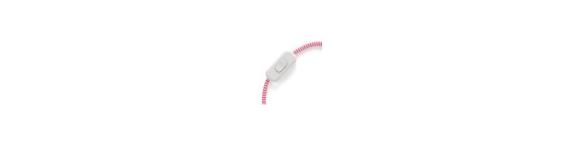 Lampe baladeuse avec interrupteur câble textile